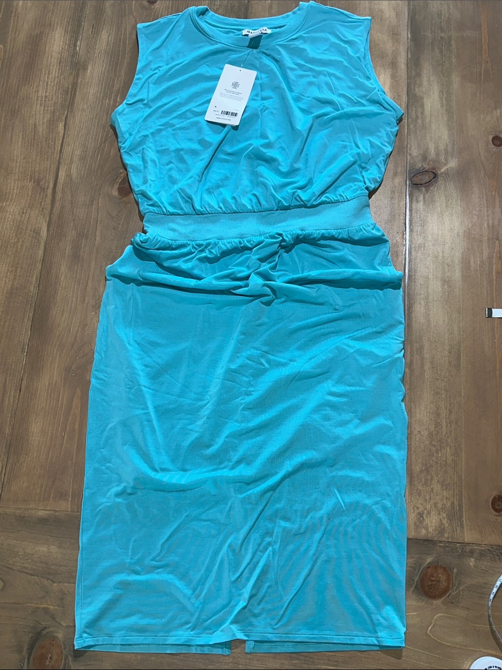 Athleta Teal Blue Santorini Cinch Dress